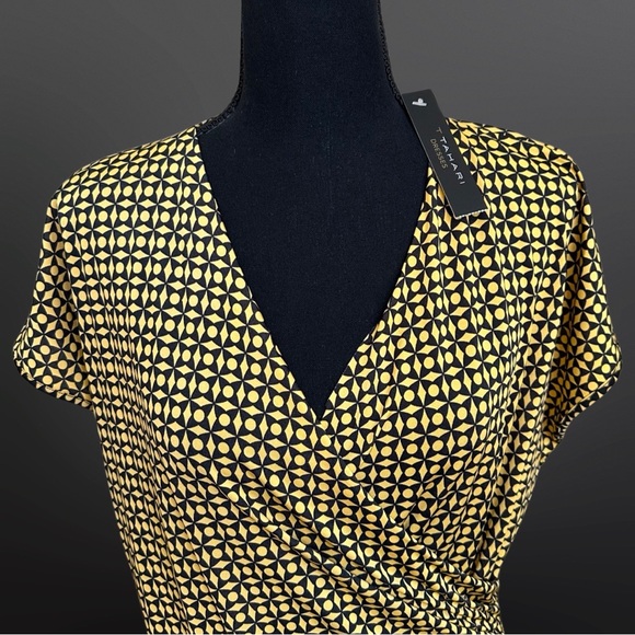 Tahari Yellow and Black Dress - Picture 2 of 12